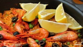 Паэлья с креветками