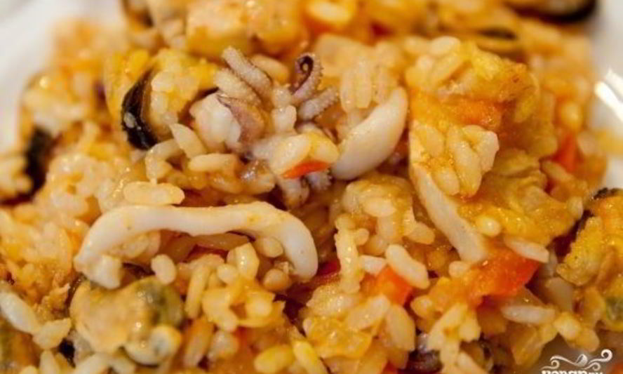 Рецепт паэльи с курицей и морепродуктами