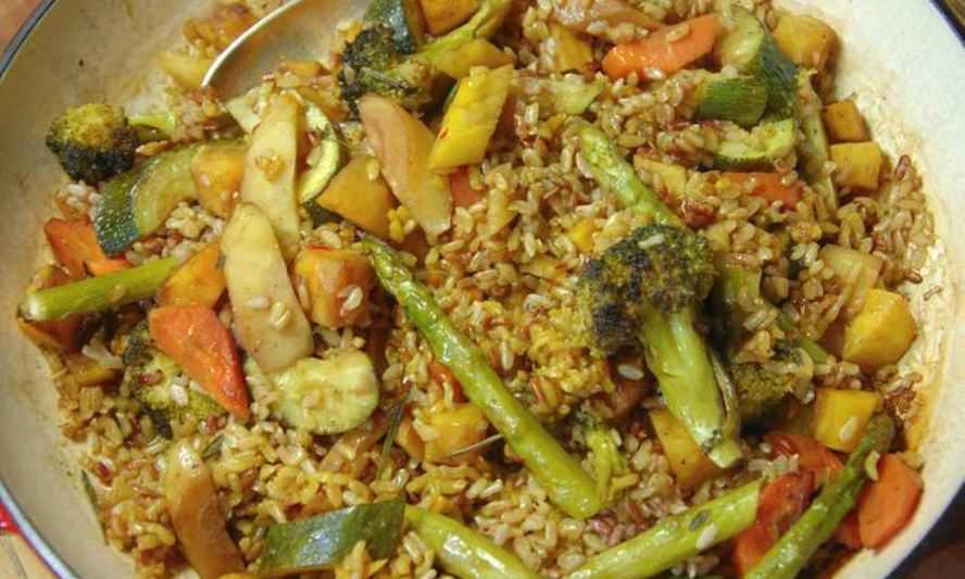 Рецепт паэльи с овощами