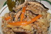 Плов из гречки с грибами