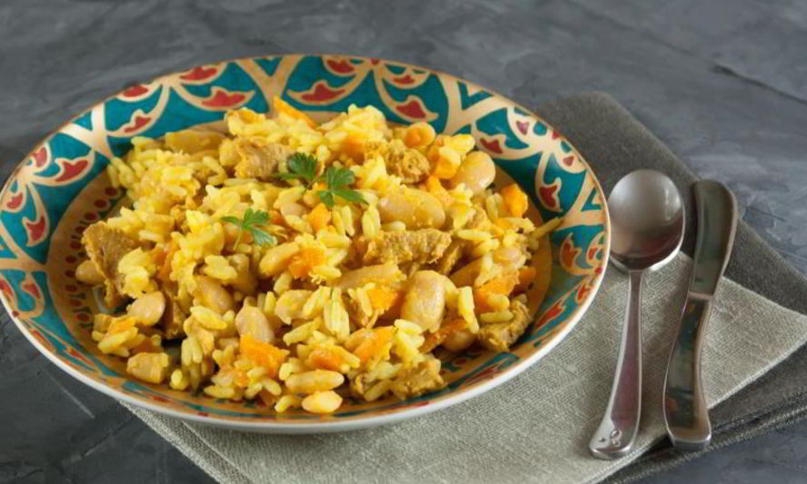 Рецепт плова с фасолью