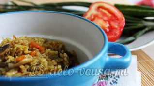 Плов с грибами в мультиварке