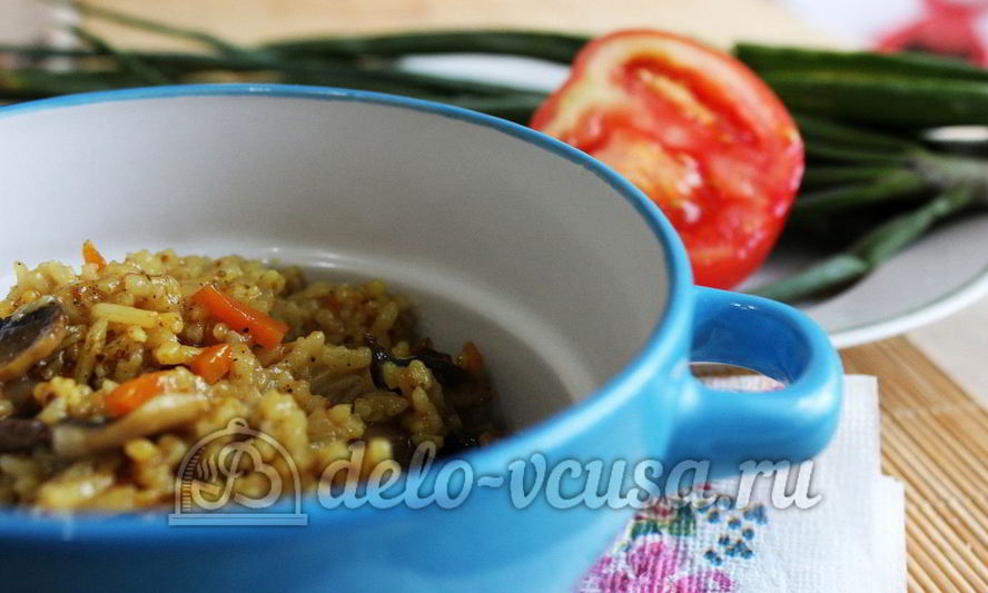 Рецепт плова с грибами в мультиварке