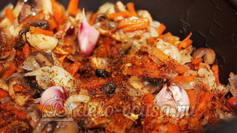 плов с грибами в мультиварке