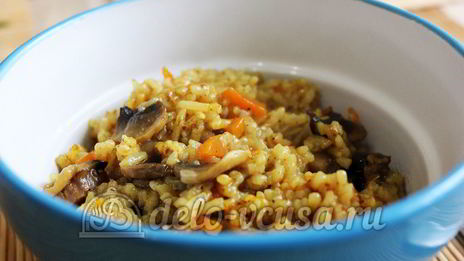 плов с грибами в мультиварке
