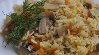 Плов с грибами