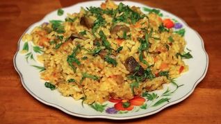 Постный плов в мультиварке