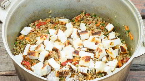 вегетарианский плов из гречки