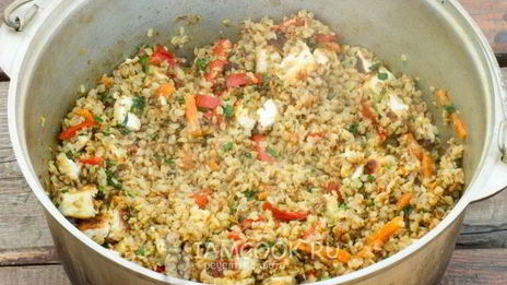 вегетарианский плов из гречки