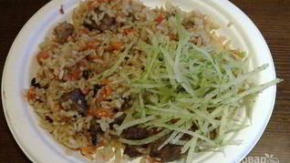 Вкусный плов с говядиной