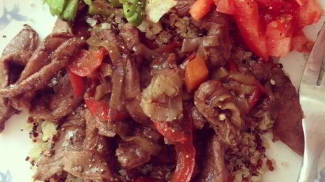 фрикасе из утки с киноа