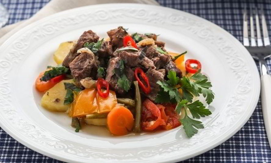 Рецепт овощного рагу с бараниной