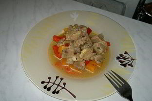 Овощное рагу с бедром индейки