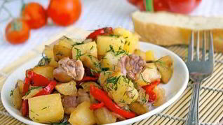 Овощное рагу с курицей