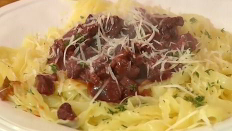 паста с рагу из дичи