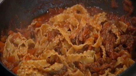 паста с рагу из утки