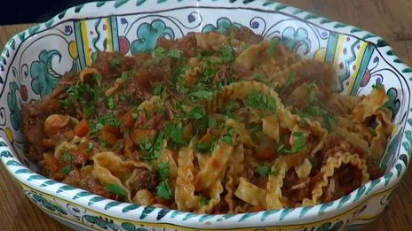 паста с рагу из утки