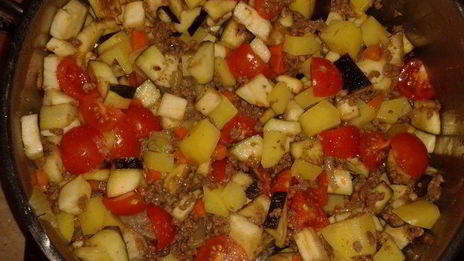 рагу из баклажанов с фаршем