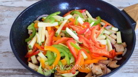 рагу из кабачков с курицей