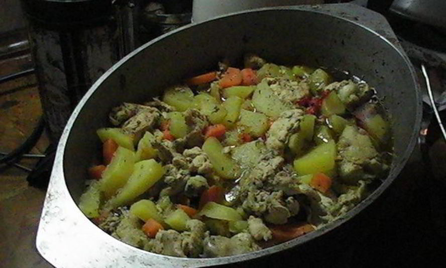 Рецепт рагу из курицы и овощей