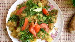 Рагу на свиных ребрышках