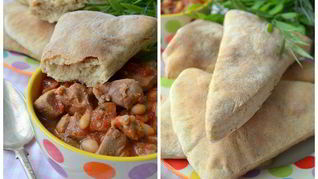 Цельнозерновые сметанные треугольники с аппетитным рагу из индейки