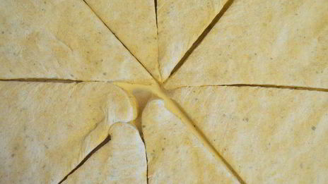 цельнозерновые сметанные треугольники с аппетитным рагу из индейки