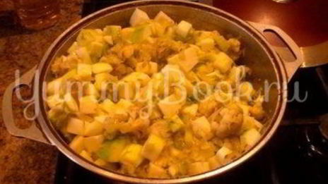 зеленое рагу в сливочном соусе