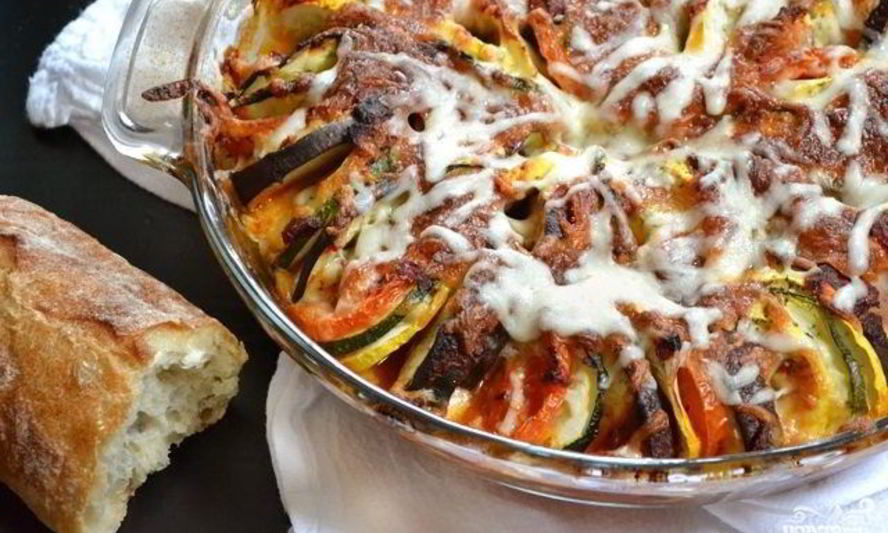 Рецепт рататуя с моцареллой