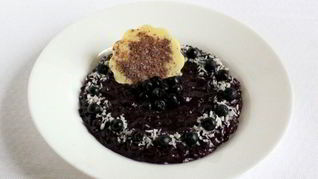 Чернично-кокосовое ризотто