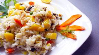 Пестрое овощное ризотто