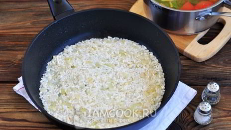 постное ризотто с грибами