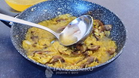 ризотто из пасты орзо с грибами и горошком