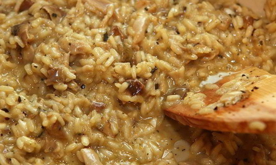 Рецепт ризотто с белыми грибами и апельсинами