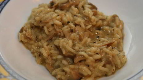 ризотто с белыми грибами и апельсинами