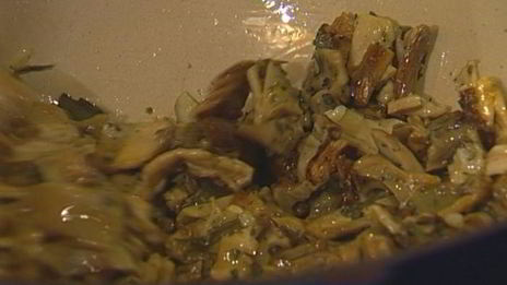 ризотто с белыми грибами и апельсинами