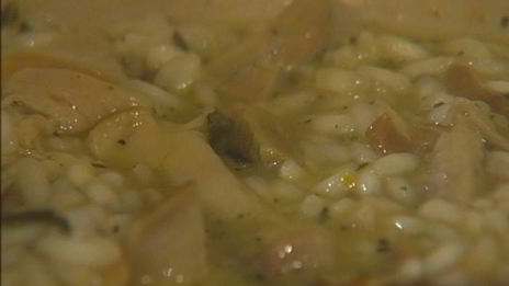 ризотто с белыми грибами и апельсинами