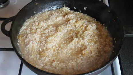 ризотто с белыми грибами и петрушкой