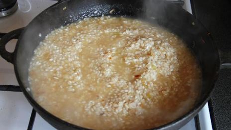 ризотто с белыми грибами и петрушкой