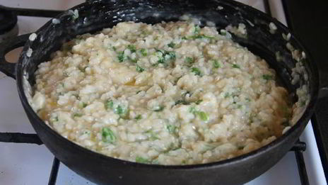 ризотто с белыми грибами и петрушкой