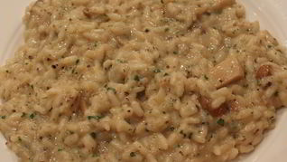 Ризотто с белыми грибами и трюфельной пастой