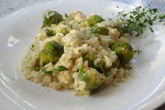 Ризотто с брюссельской капустой и белым вином