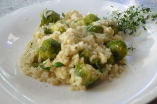 Ризотто с брюссельской капустой и белым вином