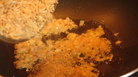 ризотто с бурым рисом и камамбером