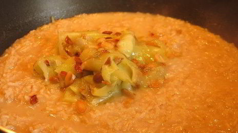 ризотто с бурым рисом и камамбером