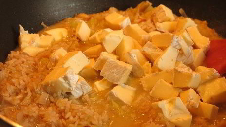 ризотто с бурым рисом и камамбером