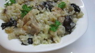 Ризотто с грибами и курицей