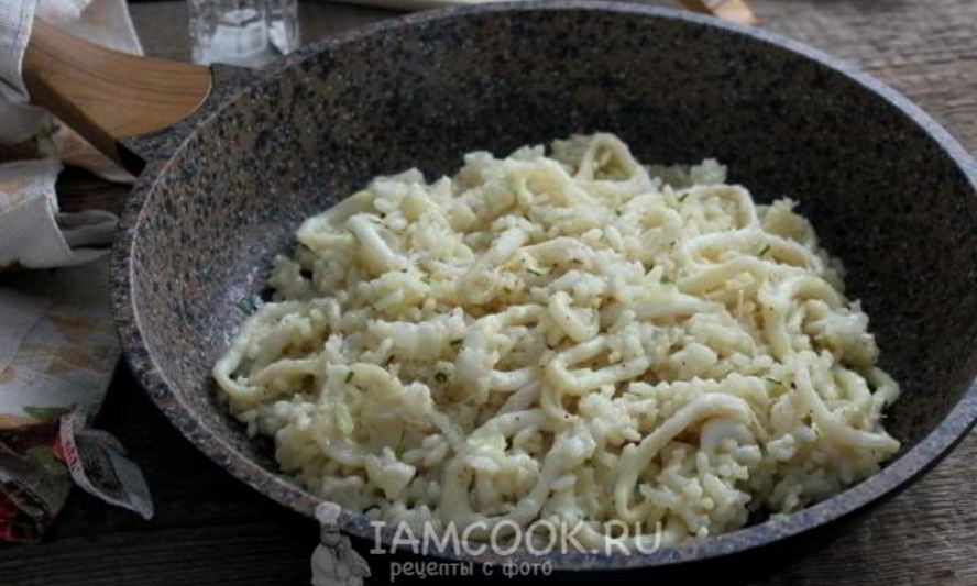 Рецепт ризотто с кальмарами