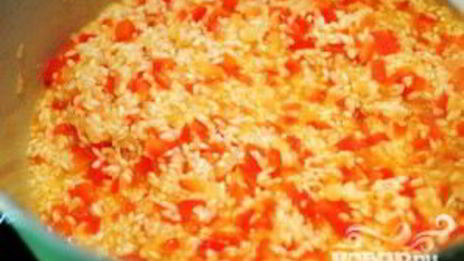 ризотто с красным перцем