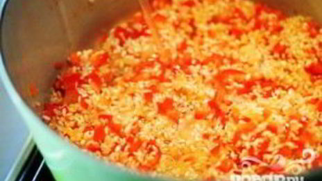 ризотто с красным перцем